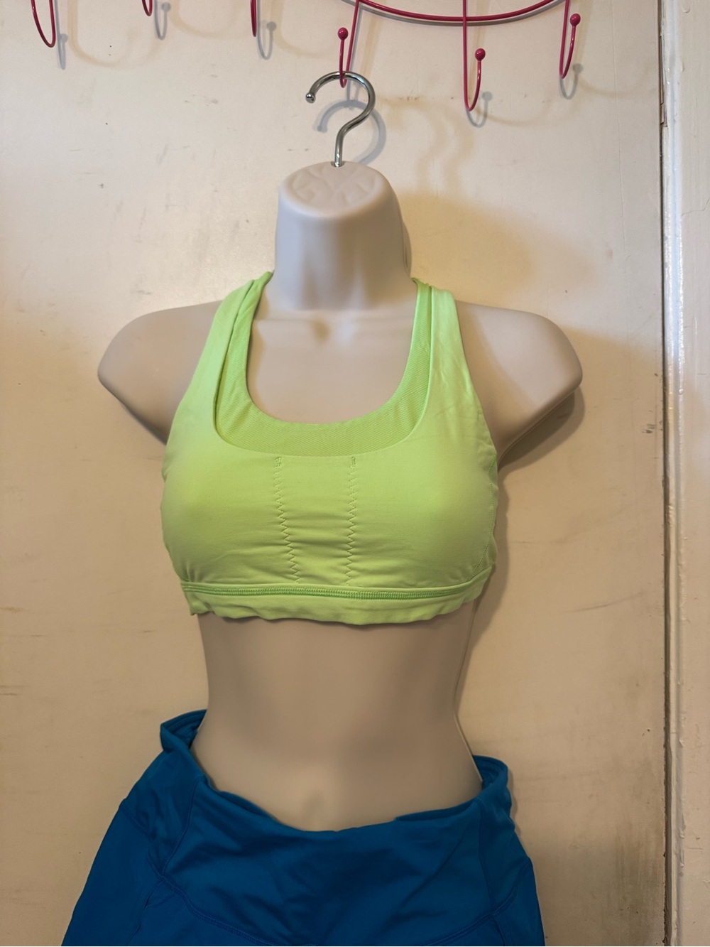 lululemon athletica Neon Lime Seamless Racerback Sports Bra